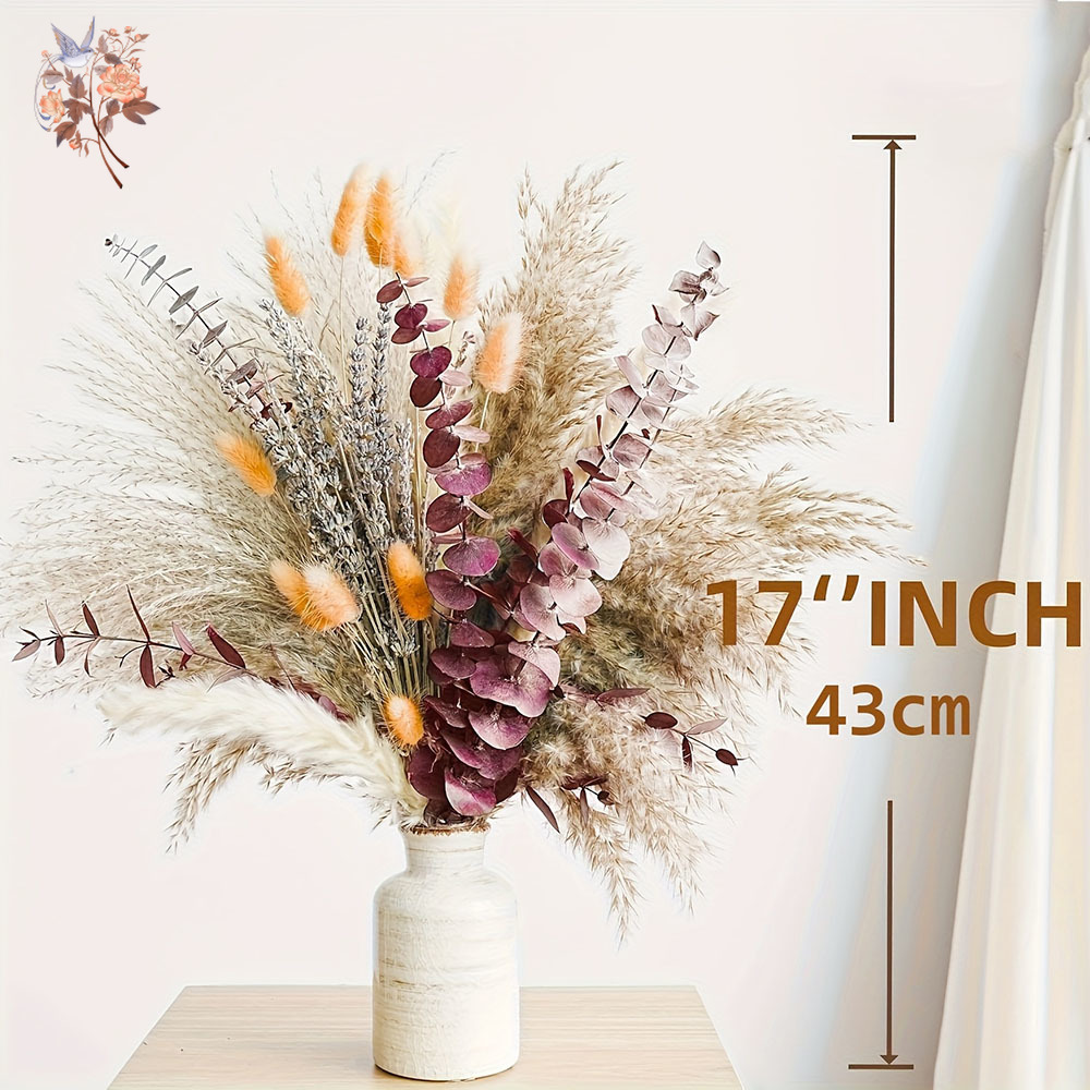75PCS Dried Pampas Eucalyptus  - Dried Flower Bunch 评论和价格