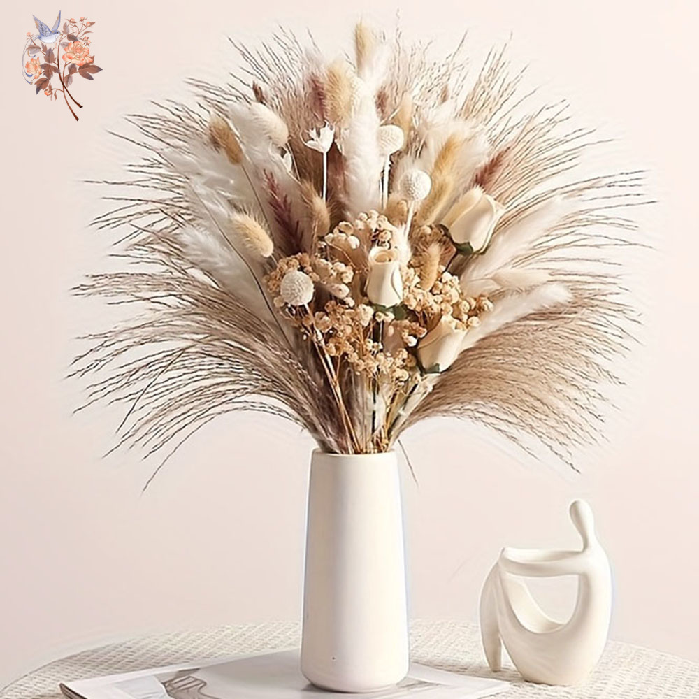 80Pcs Artificial Dried Flowers - Dried Flower Bunch 评论和价格