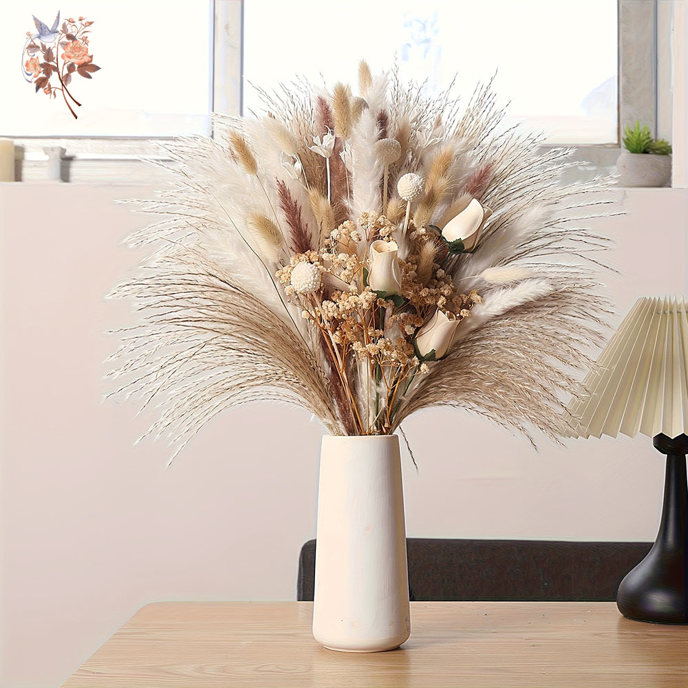 80Pcs Artificial Dried Flowers - Dried Flower Bunch 评论和价格
