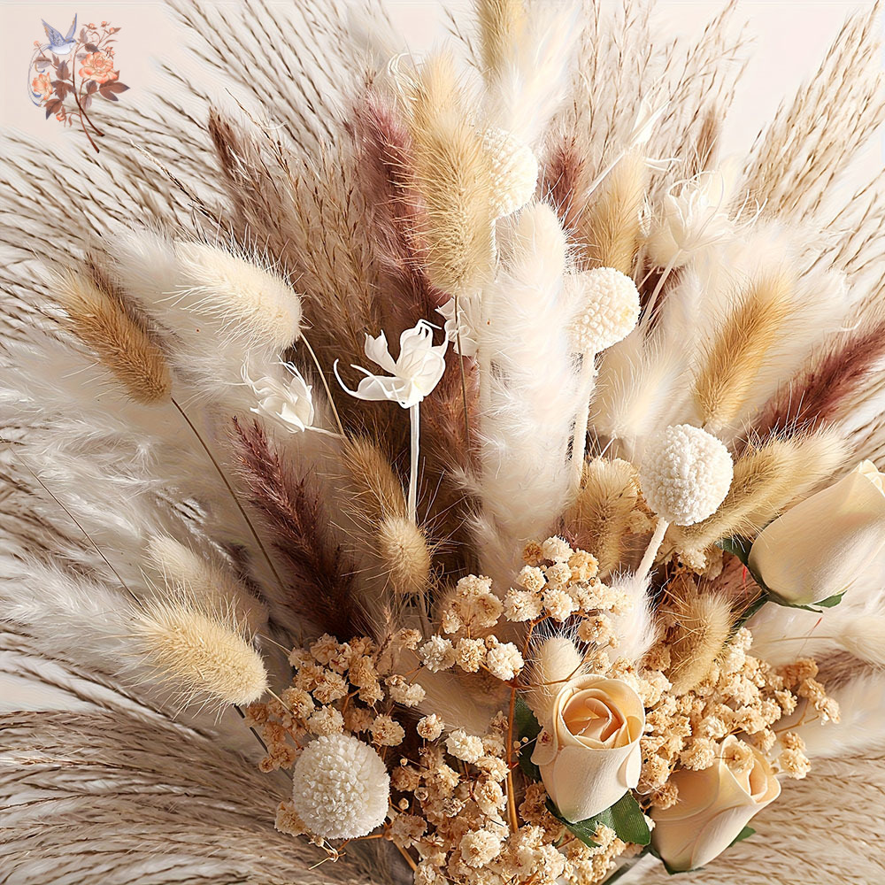 80Pcs Artificial Dried Flowers - Dried Flower Bunch 评论和价格