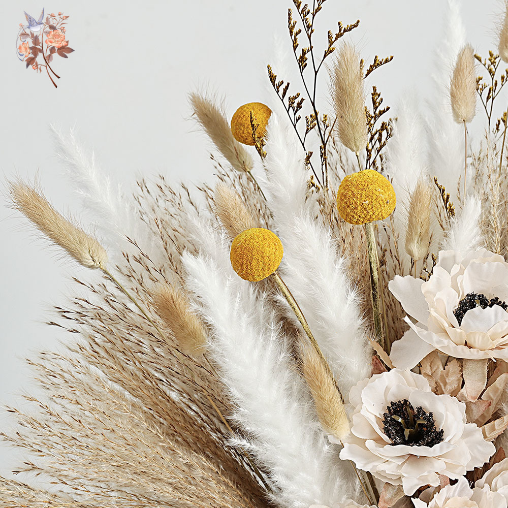 55Pcs Artificial Flower Bouque - Dried Flower Bunch 评论和价格