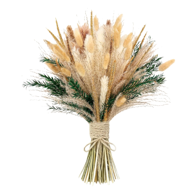 Bulk 100PCS Dried Pampas Grass - Dried Flower Bunch 评论和价格