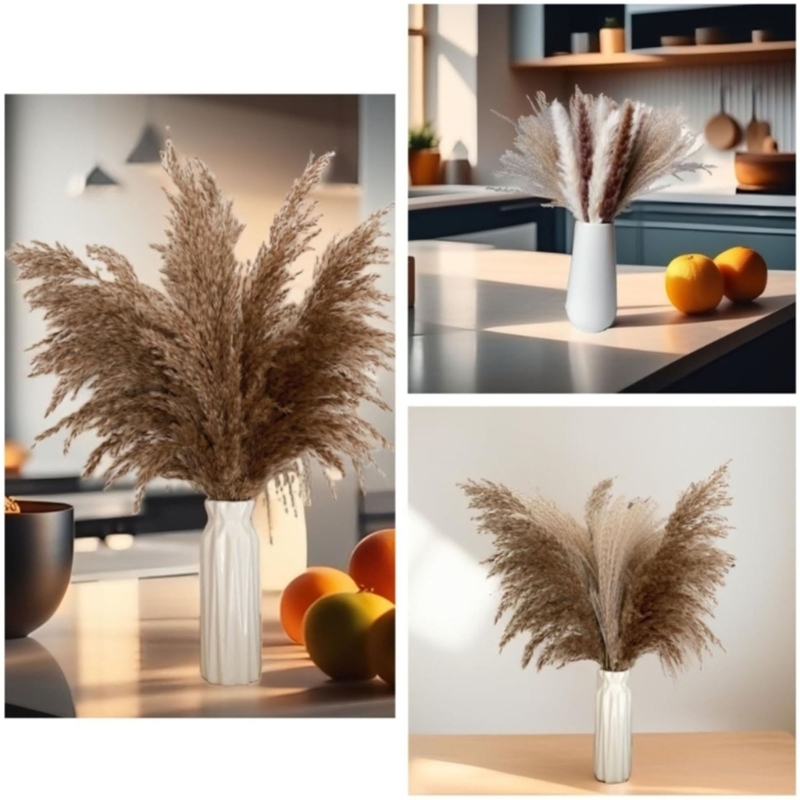 Bulk 100PCS Dried Pampas Grass - Dried Flower Bunch 评论和价格