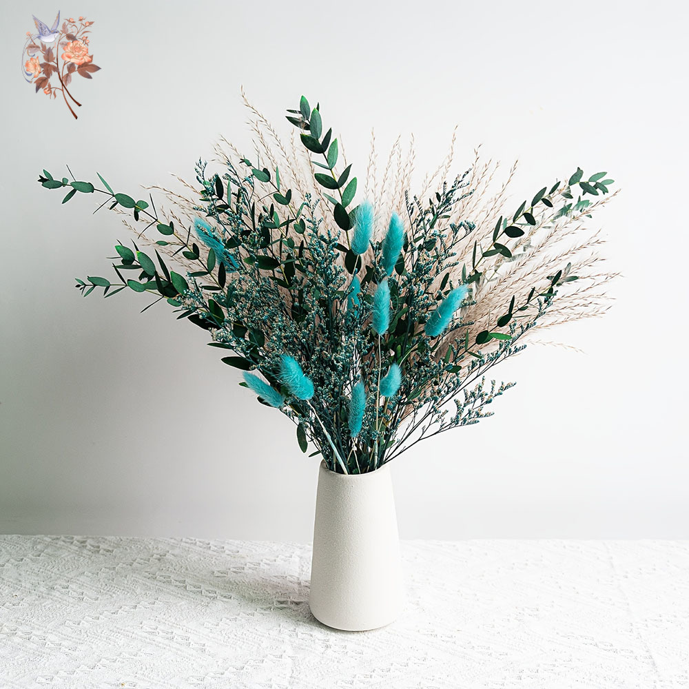 Blue Natural Dried Flowers Pam - Dried Flower Bunch 评论和价格