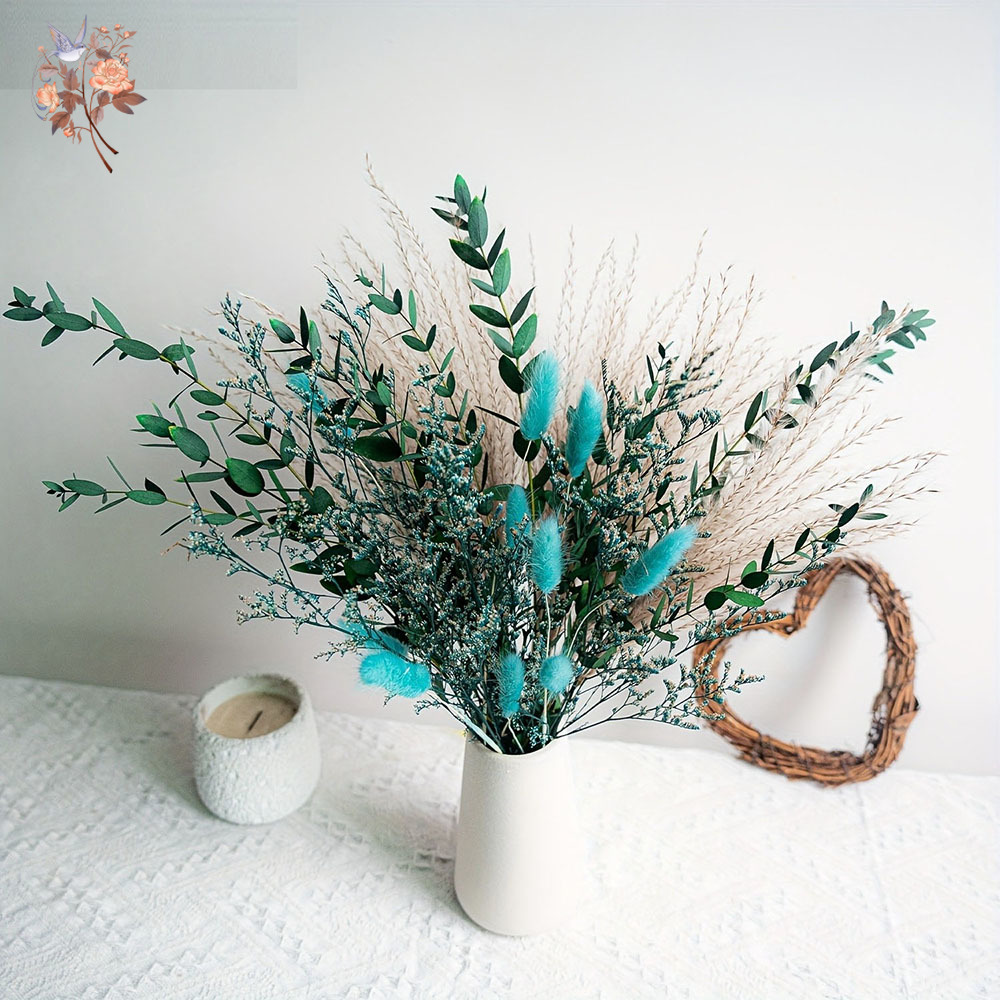Blue Natural Dried Flowers Pam - Dried Flower Bunch 评论和价格