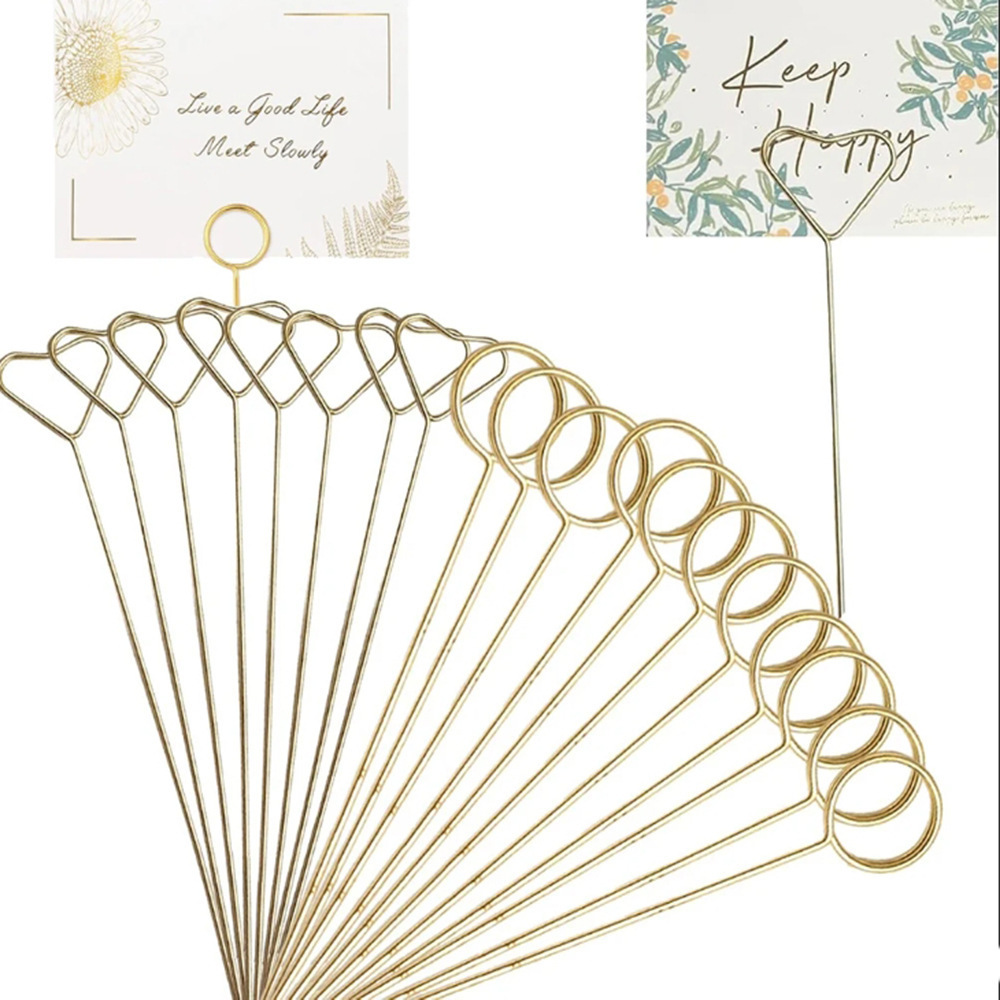 Metal Flower Card Holder Gold  - Floral Picks Wood 评论和价格