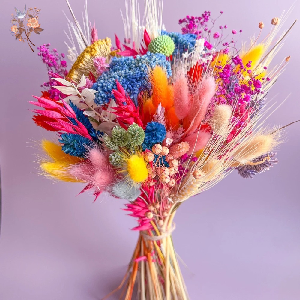 Colorful Dried Flowers Wedding - Dried Flower Bunch 评论和价格