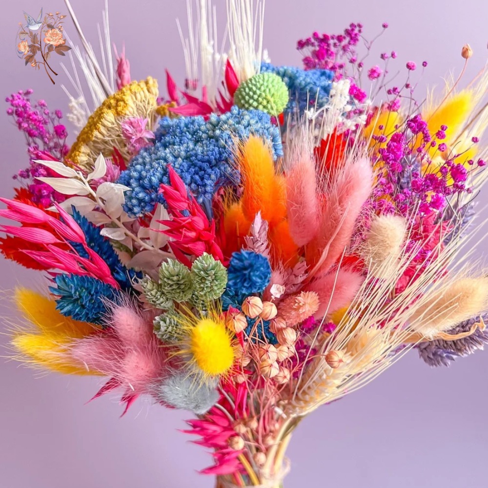 Colorful Dried Flowers Wedding - Dried Flower Bunch 评论和价格