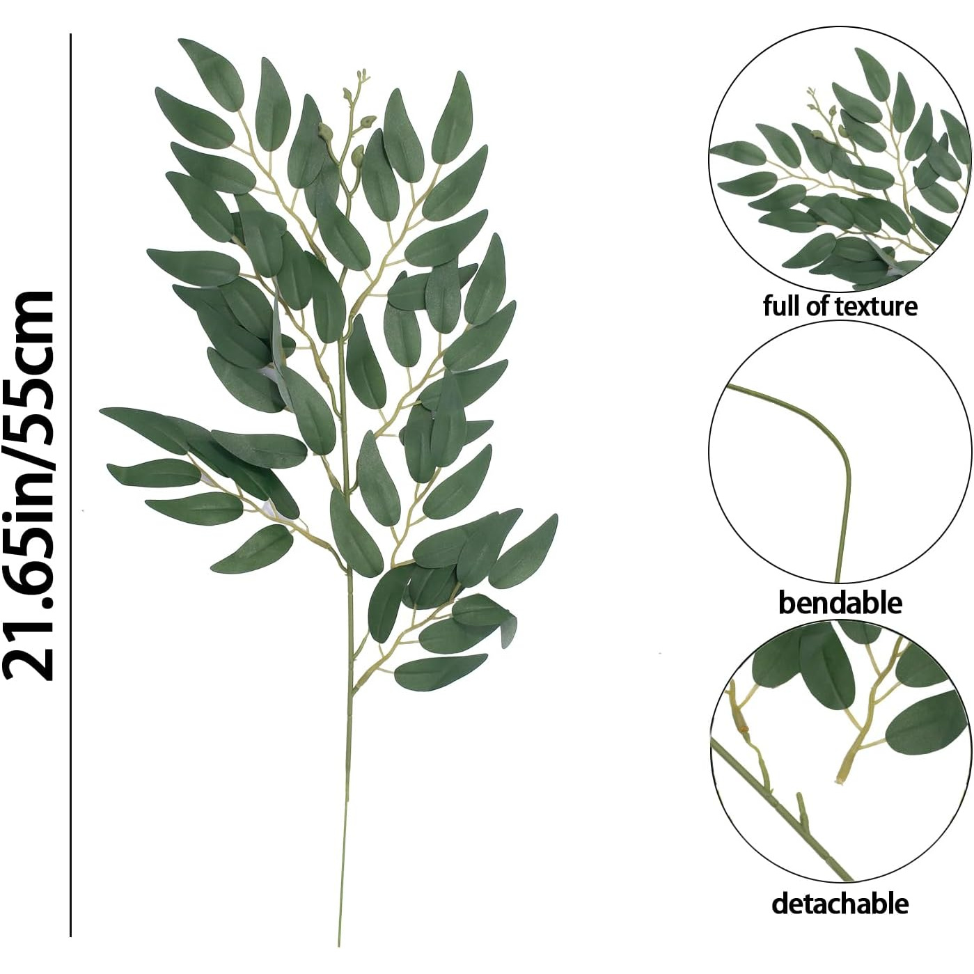 24Pcs Artificial Italian Ruscu - Ruscus Stem Faux 评论和价格