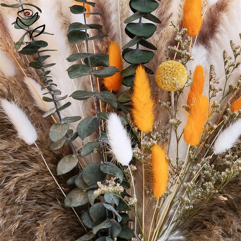 65Pcs Orange Pampas Grass Bouq - Dried Flower Bunch 评论和价格