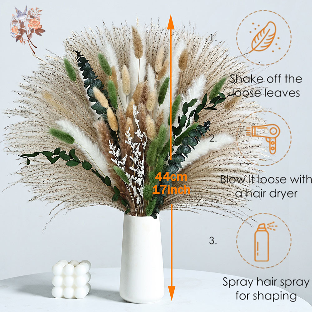 85PCS Natural Dried Flowers Pa - Dried Flower Bunch 评论和价格