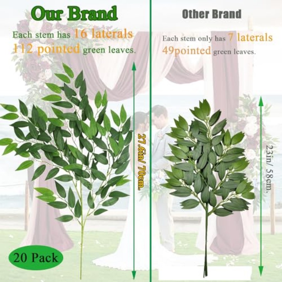 Artificial Italian Ruscus ery  - Ruscus Stem Faux 评论和价格