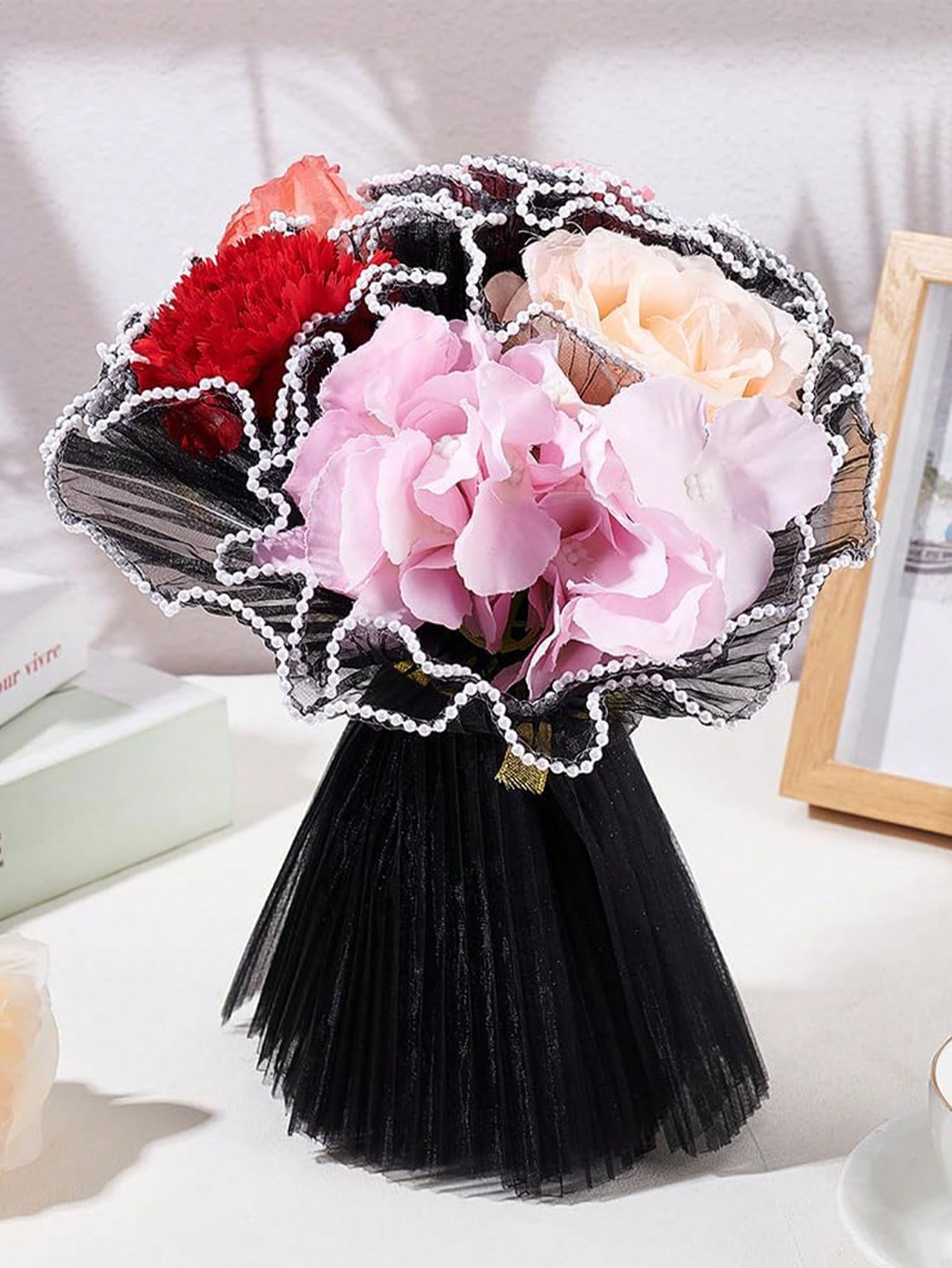 4Yards Faux Pearl Edge Flower  - Florist Supply Paper 评论和价格