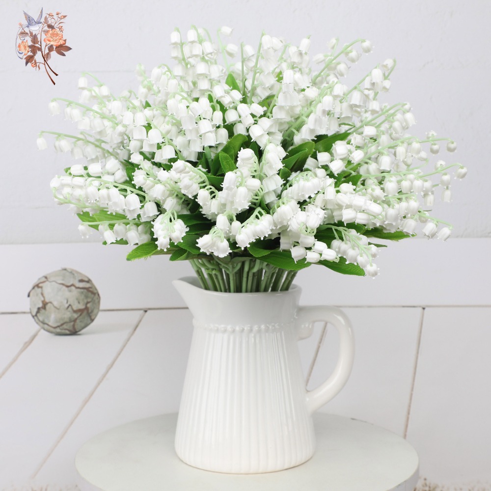 White Lily of The Valley 10Pcs - Dried Flower Bunch 评论和价格